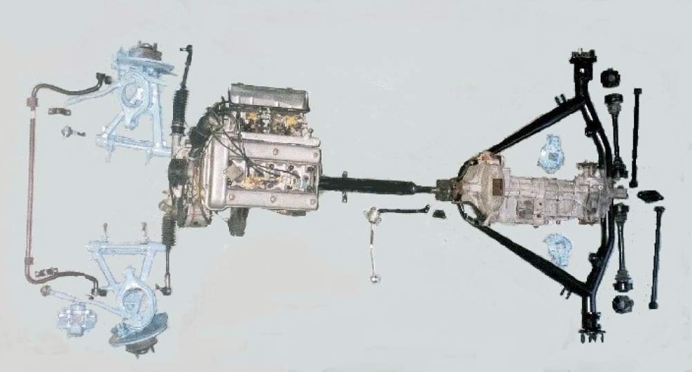4-cylindre engine and drive train